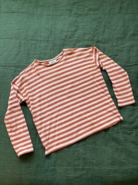 Passenger Knit Long-Sleeve w/ Cream & Rust Stripes